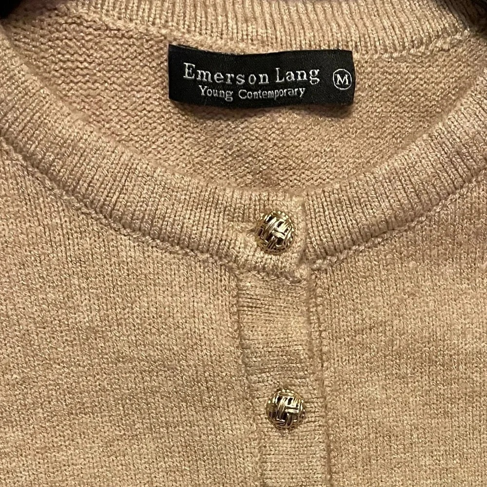 Emerson Lang Young Contemporary Brown Button-Up Cardigan - Picture 9 of 12